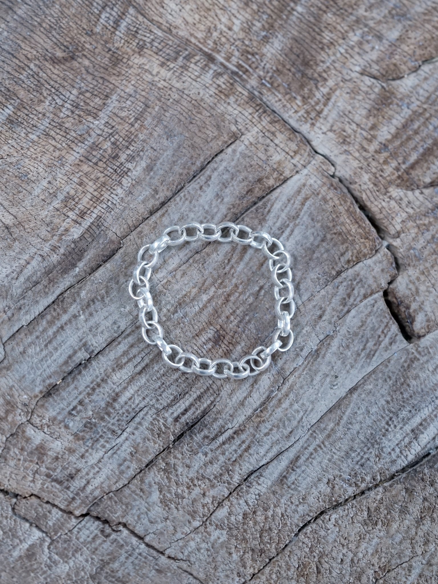 Sterling Silver Chain Link Ring, Unisex Ring, Silver Ring, Wedding Ban –  Indigo & Jade